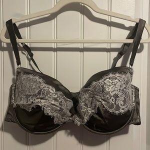 Grey lace bra